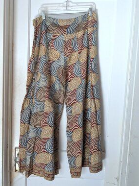 Fabindia Printed 100% Cotton Palazzo Pants Size L